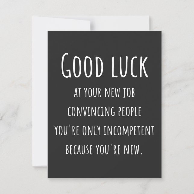at your new job convincing people you're only (Front)