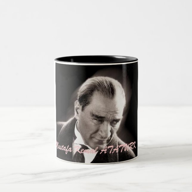 ata, Mustafa Kemal ATATURK Two-Tone Coffee Mug (Center)