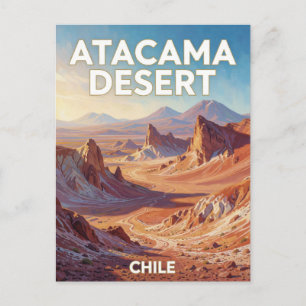 Atacama Chile Dramatic Desert Mountain Scenery Postcard