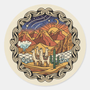 Atacama Desert Chile Classic Round Sticker