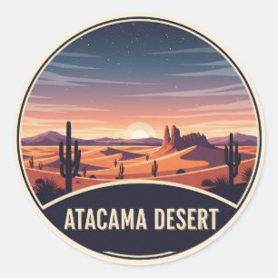 Atacama Desert Chile Classic Round Sticker