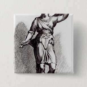 Atalanta, c.1653 2 inch square button
