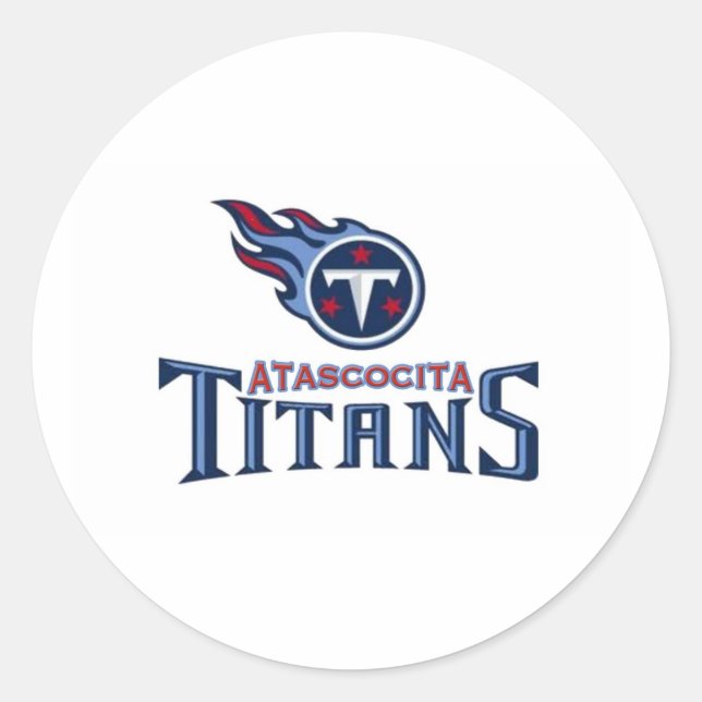 Atascocita Titans Youth Football Classic Round Sticker (Front)