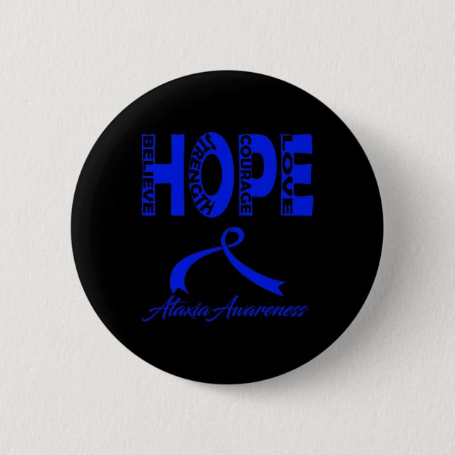 Ataxia Awareness 2  Inch Round Button (Front)