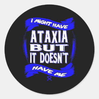 Ataxia Awareness 4 Classic Round Sticker