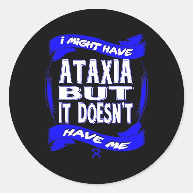 Ataxia Awareness 4  Classic Round Sticker (Front)