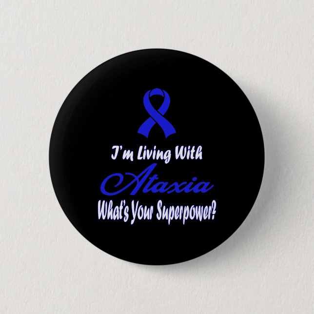 Ataxia Awareness 5  2 Inch Round Button (Front)