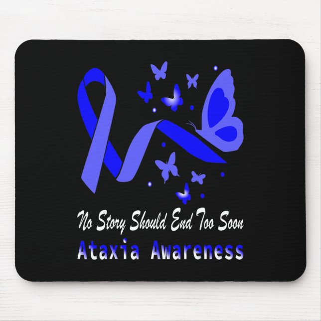 Ataxia Awareness Butterfly Support  Mouse Pad (Front)