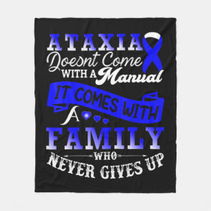 Ataxia Awareness Family Warrior Support T-Shirt129 Fleece Blanket