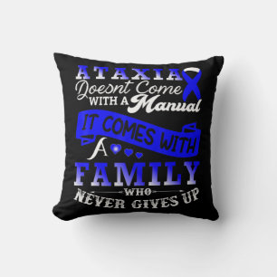 Ataxia Awareness Family Warrior Support T-Shirt129 Throw Pillow