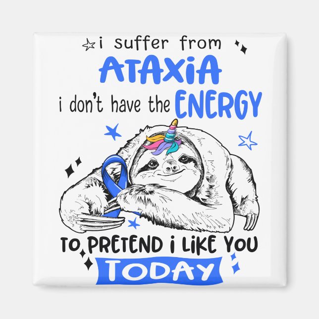 Ataxia Awareness Month Ribbon Gifts Magnet (Front)