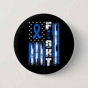 Ataxia Awareness Patriotic Usa American Flag Blue 2 Inch Round Button