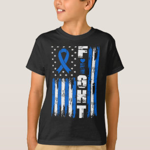 Ataxia Awareness Patriotic Usa American Flag Blue  T-Shirt