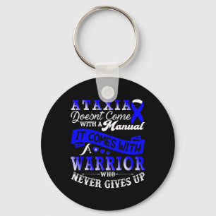 Ataxia Awareness Warrior Family Support Keychain