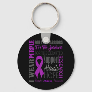 Ataxia Neurological Sickness Awareness for Warrior Keychain