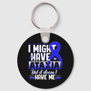 Ataxia Neurological Sign Hemiataxia Blue Ribbon Ne Keychain