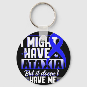 Ataxia Neurological Sign Hemiataxia Blue Ribbon Ne Keychain