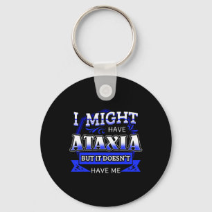 Ataxia Neurological Sign Hemiataxia Blue Ribbon Ne Keychain