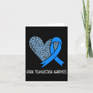 Ataxia Telangiectasia Awareness Blue Ribbon Card