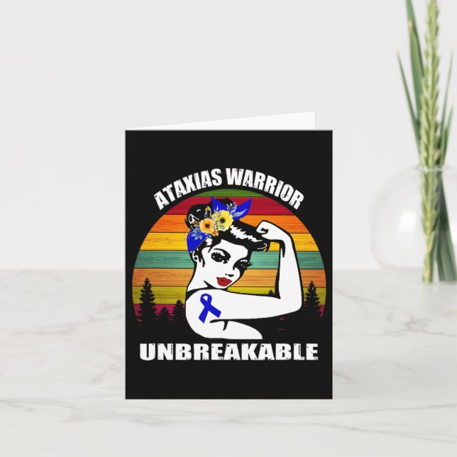 Ataxia Warrior Awareness Automatic Support Gift  Card (Front)