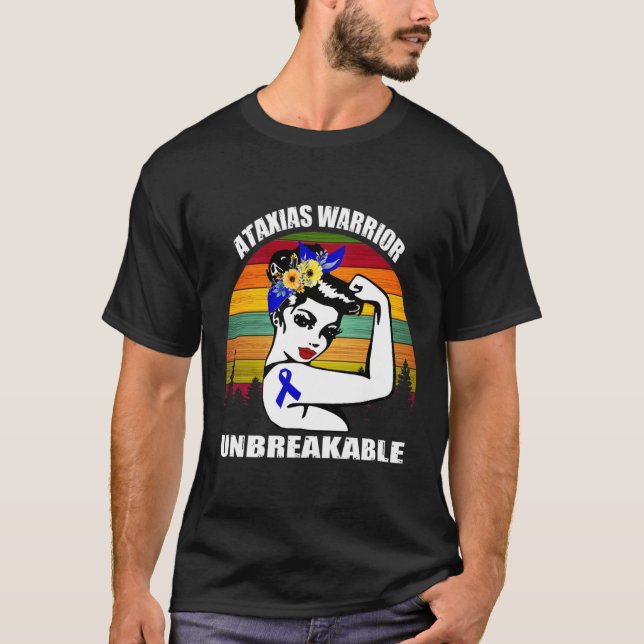 Ataxia warrior awareness automatic support gift   T-Shirt (Front)