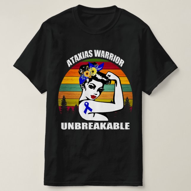 Ataxia warrior awareness automatic support gift Ts T-Shirt (Design Front)