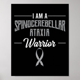Ataxia Warrior Awareness Ribbon Sca Patient Poster