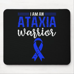 Ataxia Warrior Blue Ribbon Impaired Coordination A Mouse Pad