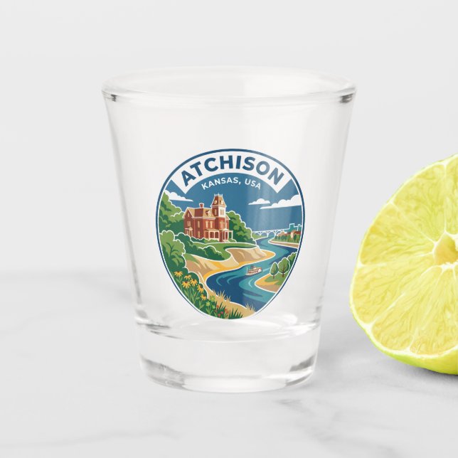 Atchison USA Shot Glass (Front)