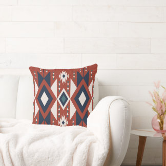 Atec Copper and Blue Design Throw Pillow