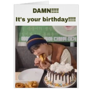 'ATEEZ Hongjoon meme' Birthday Card