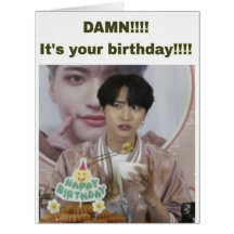 'ATEEZ Seonghwa meme' Birthday Card