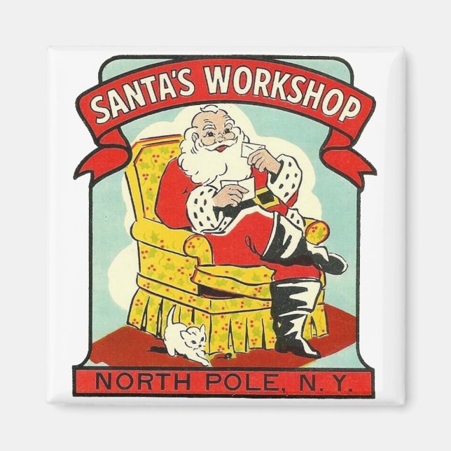 Atelier de père Noël Pôle Nord N.Y. - Magnet (Devant)