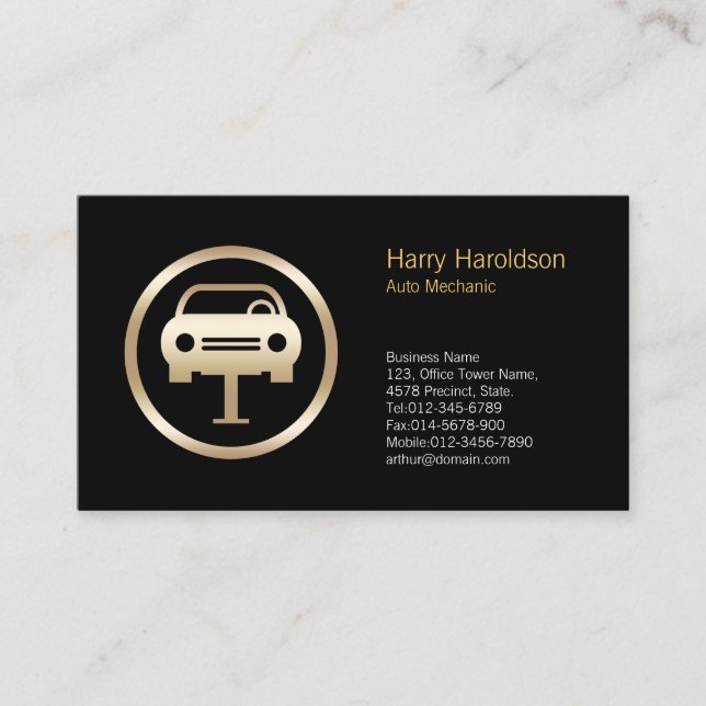Atelier de voiture Jack Icon Auto Carte de visite  (Devant)