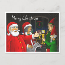 Atelier Père Noël Carte postale Noël