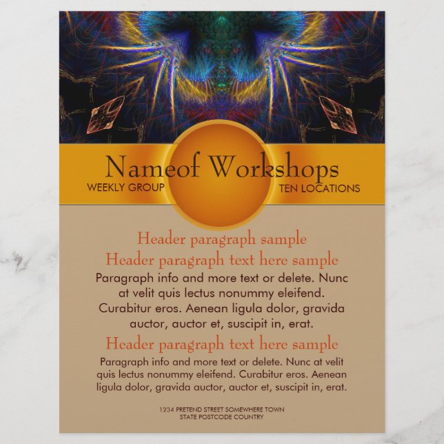 Ateliers Fête Événements Imaginaire Art flyer modè (Devant)