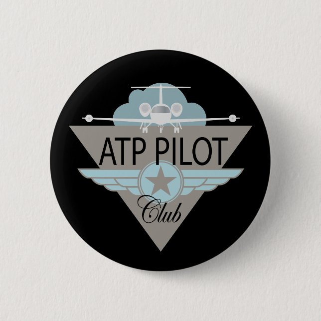 ATF Pilot Club 2 Inch Round Button (Front)