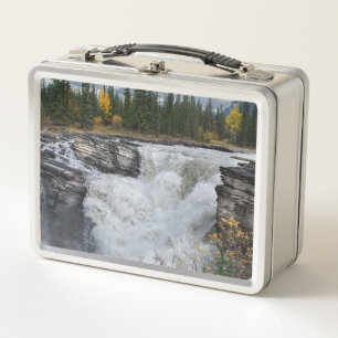Athabasca Falls, Canadian Waterfall Photography Metal Lunch Box