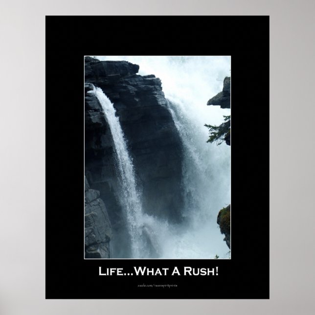 Athabasca Falls Jasper Nat. Park Motivational Poster (Front)