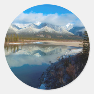 Athabasca River, Jasper National Park, Alberta Classic Round Sticker