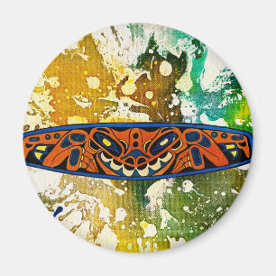 Athabascan Totem by Michael Moffa Magnet