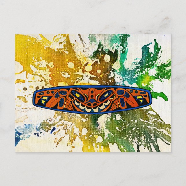 Athabascan Totem by Michael Moffa Postcard (Front)