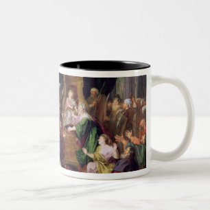 Athaliah Expelled from the Temple, c.1697 (oil on Two-Tone Coffee Mug