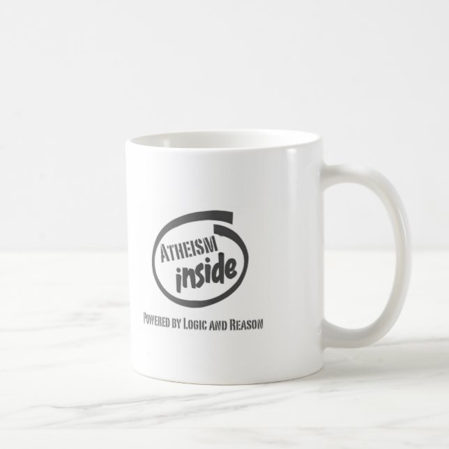 Atheism Inside Powred by logic and reason Coffee Mug (Right)