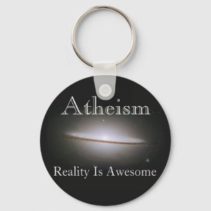 atheism, reality is awesome keychain