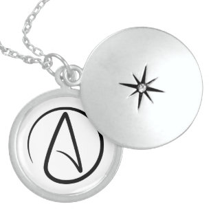 Atheism Symbol - Atheist Sign Locket Necklace