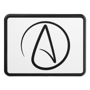Atheism Symbol - Atheist Sign Trailer Hitch Cover