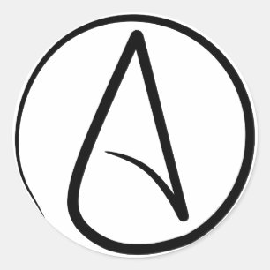 Atheism Symbol Classic Round Sticker