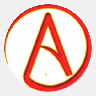 Atheism Symbol Classic Round Sticker