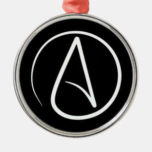 atheism symbol religion metal ornament